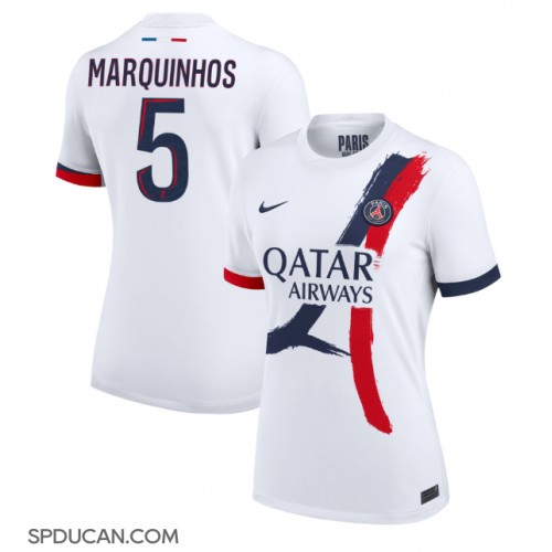 Zenski Nogometni Dres Paris Saint-Germain Marquinhos #5 Gostujuci 2024-25 Kratak Rukav